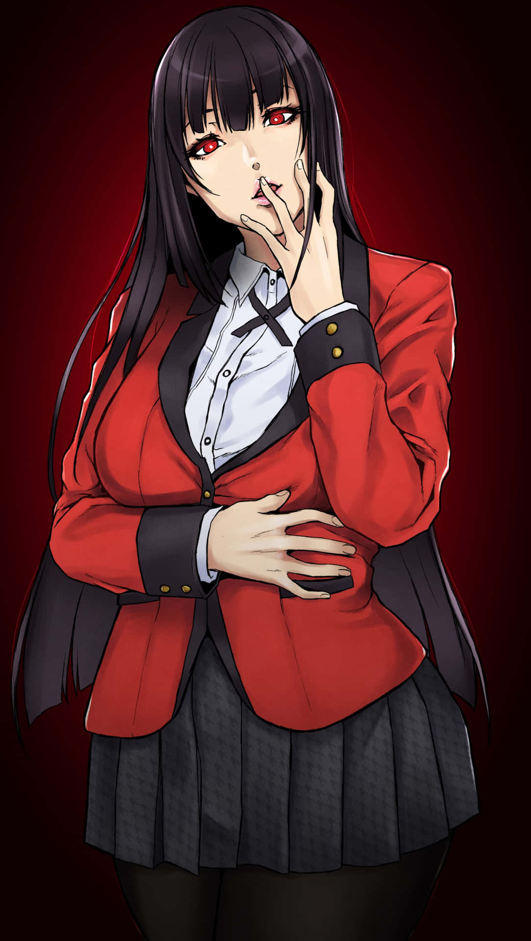 Yumeko Jabami - The Gambling Queen Of Hyakkaou Private Academy Wallpaper