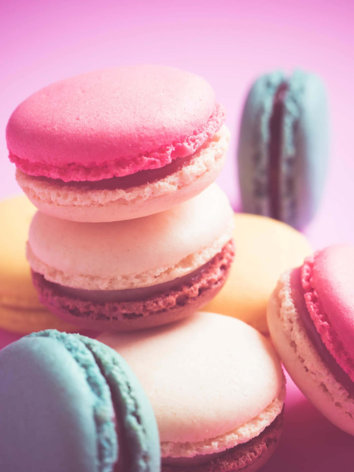 Leckereund Süße Französische Macaron-snacks Wallpaper