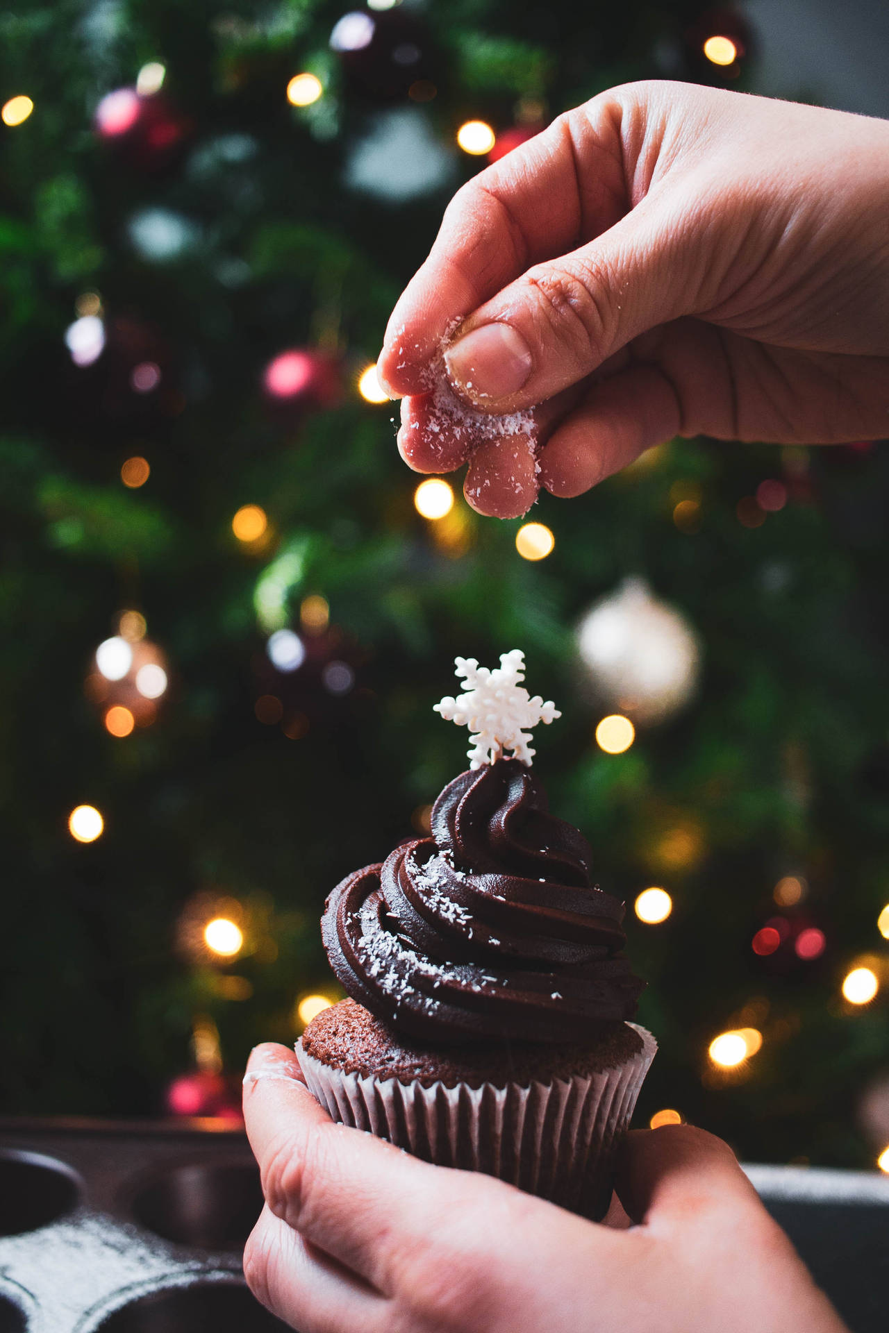 Yummy Christmas Cupcake Bästa Desktop Wallpaper