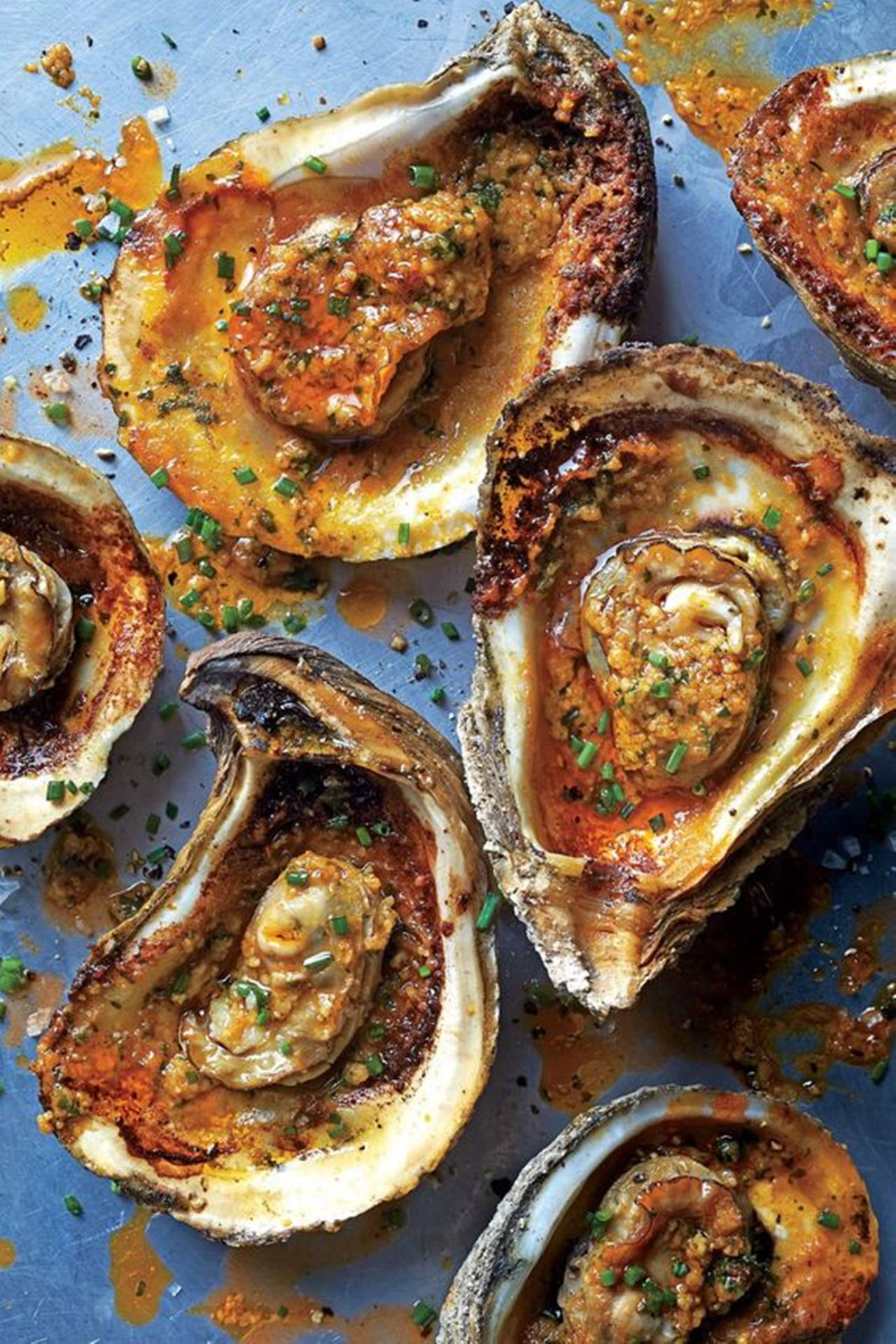 Yummy Grilled Oysters Wallpaper