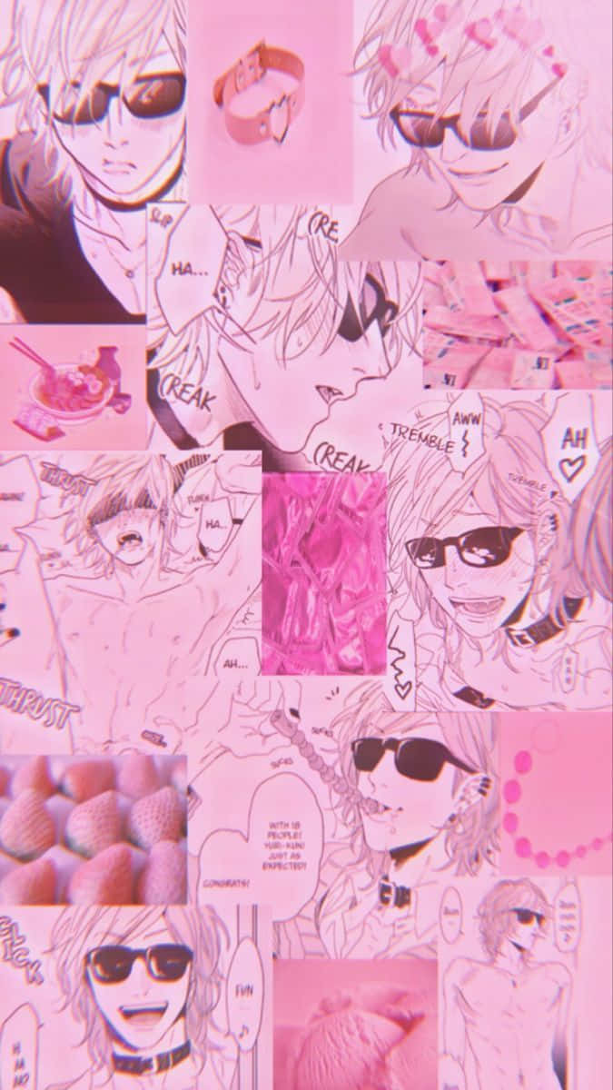 Pink Filter Yuri Ayato tegner tegneserier. Wallpaper