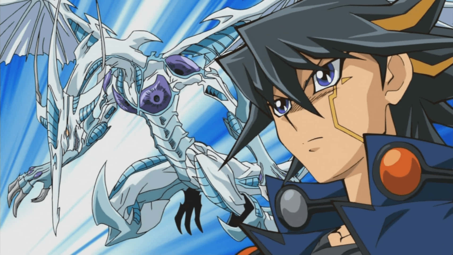 Download Yusei Fudo from Yu-Gi-Oh! 5D's in an intense duel against