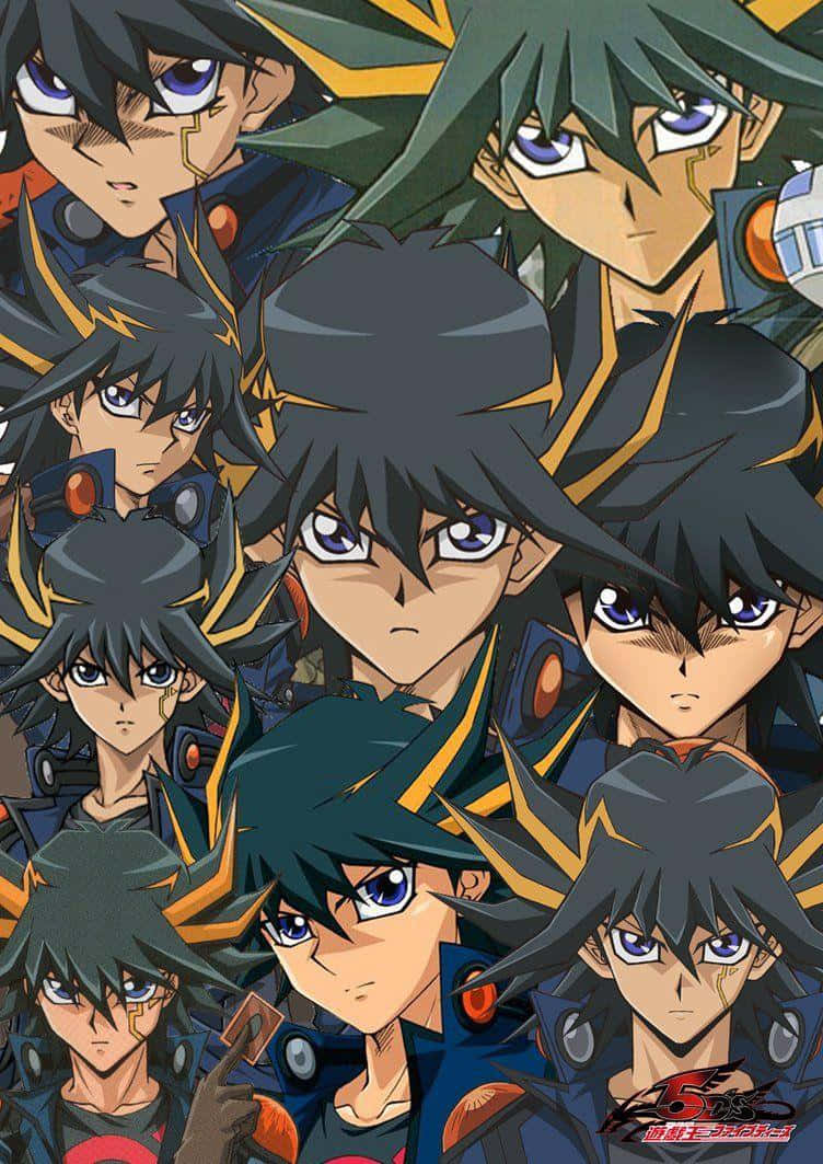 Captivating Yusei Fudo from Yu-Gi-Oh! 5D's in Action Wallpaper
