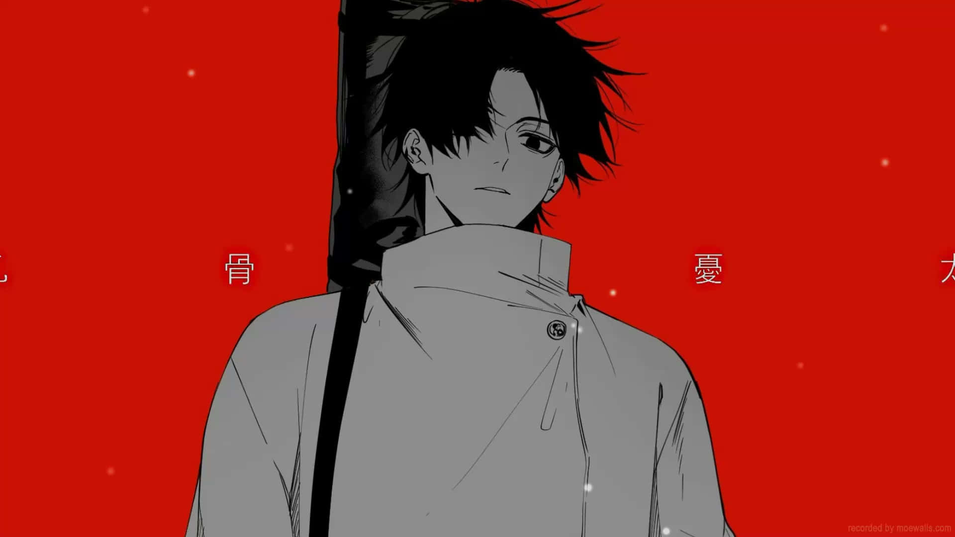 Yuta Okkotsu Red Backdrop Wallpaper