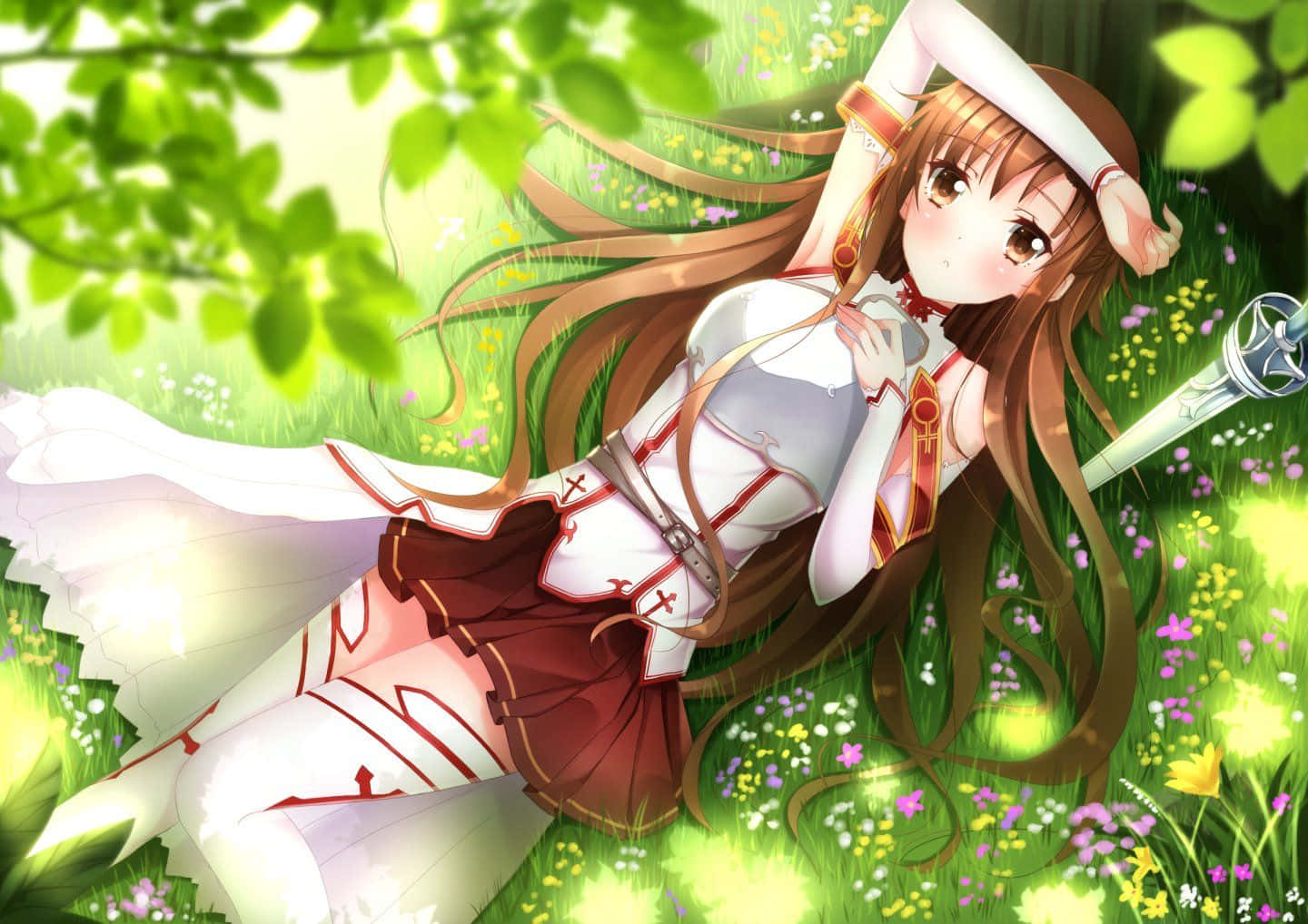 Download Yuuki Asuna, the skilled swordswoman in virtual reality Wallpaper