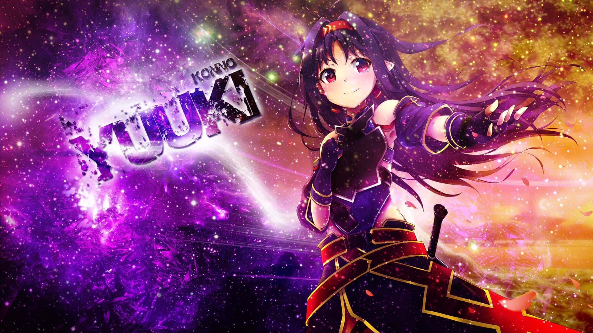 Yuuki Konno in action - Sword Art Online wallpaper Wallpaper