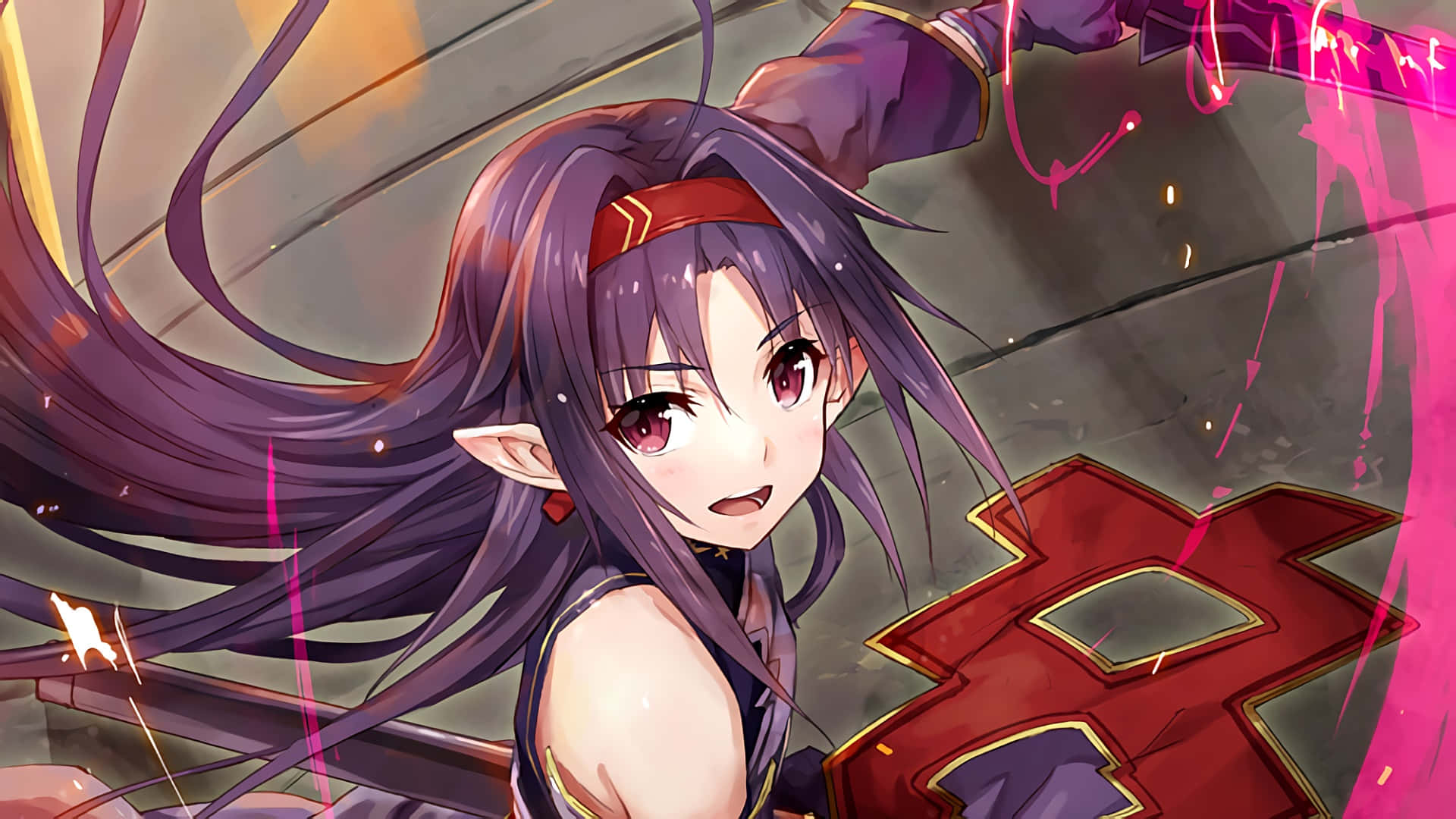 Yuuki Konno - The unstoppable swordswoman in the virtual world Wallpaper