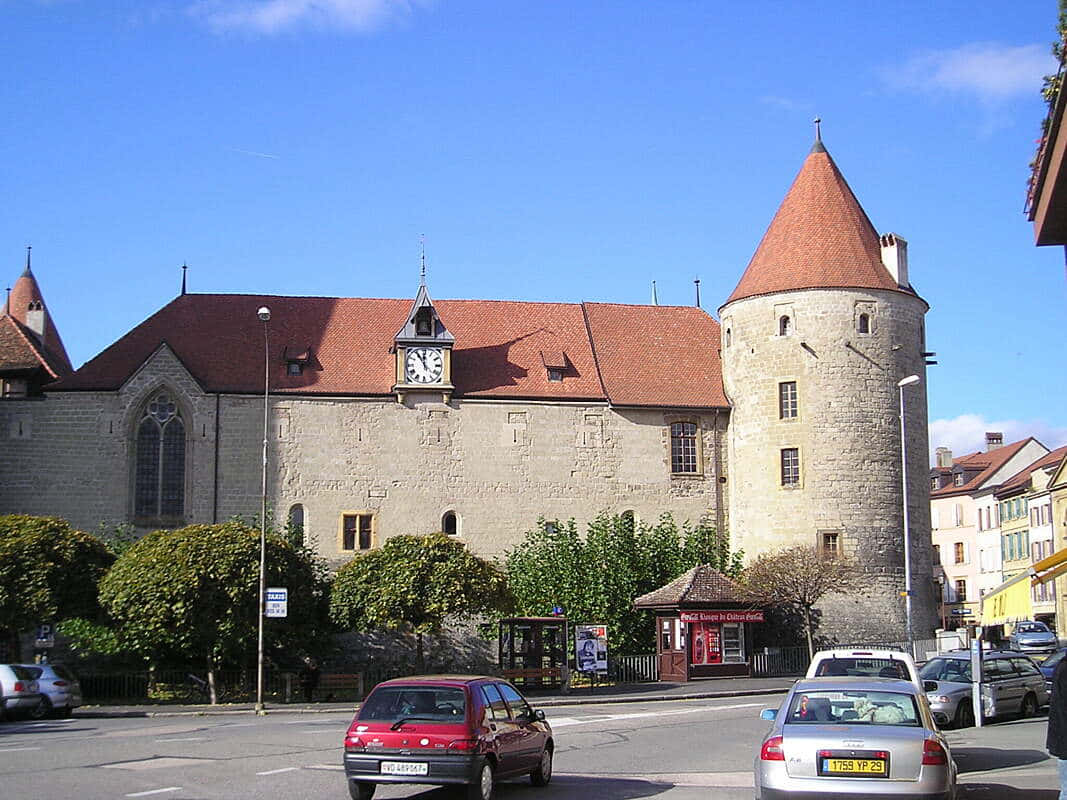Yverdon Castle Historical Building Switzerland Wallpaper