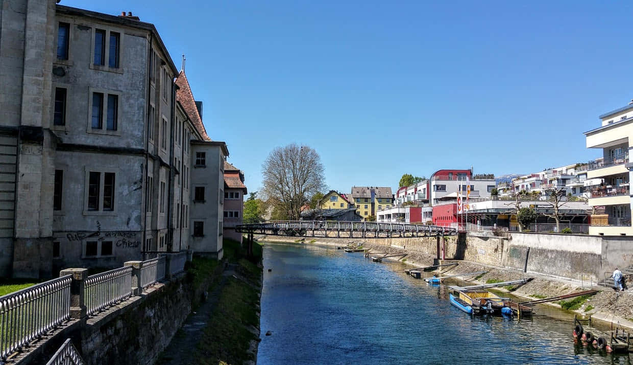 Yverdon Les Bains River View Wallpaper