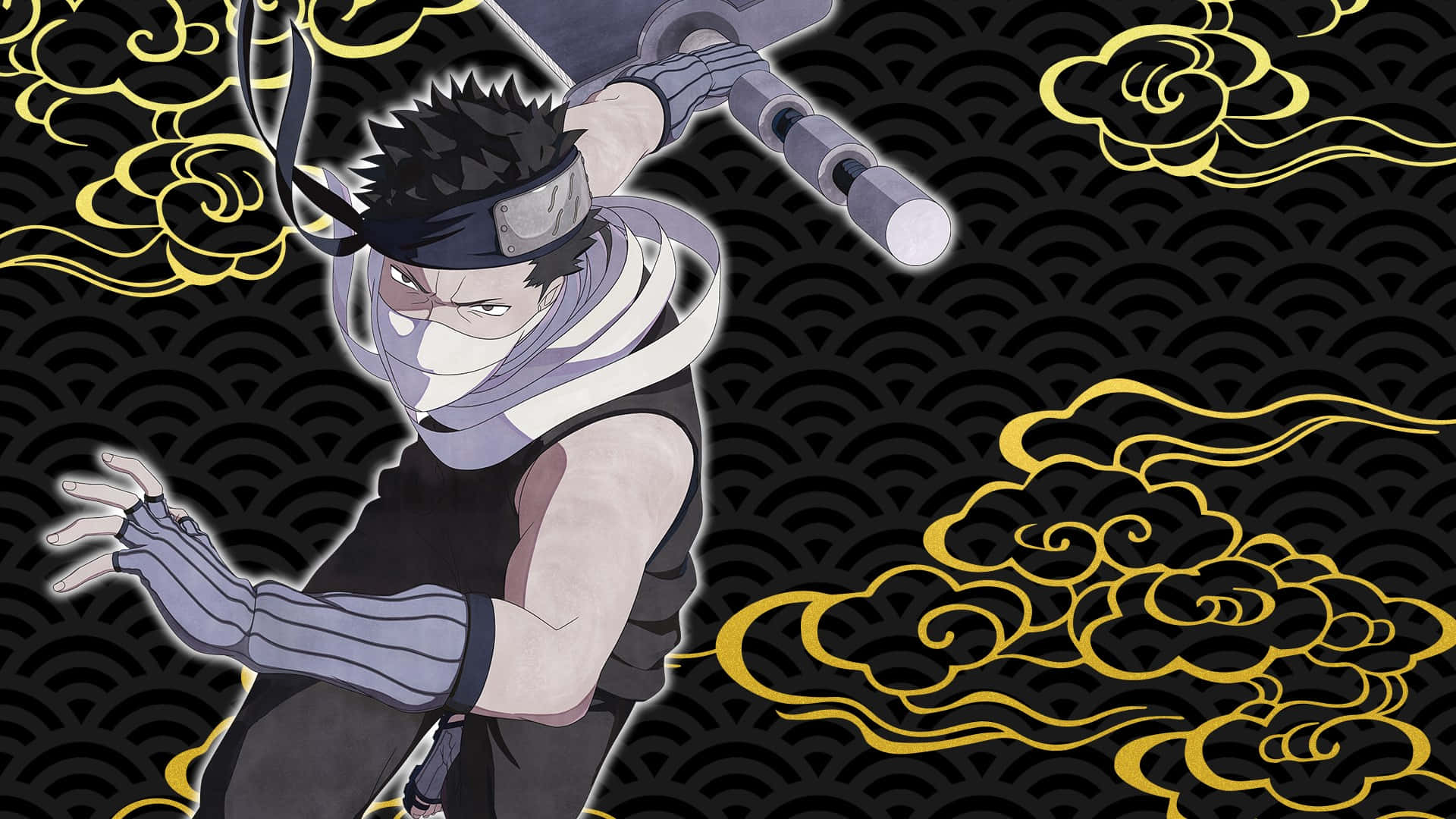 Zabuza Momochi Ninja Asennossa Taustakuva