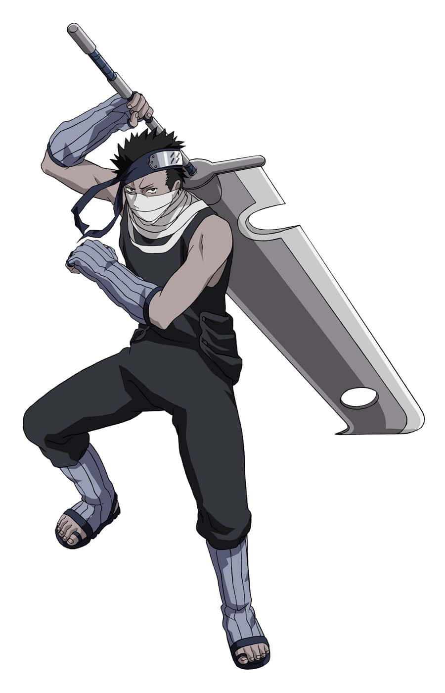 Zabuza Momochi Met Zwaard Achtergrond