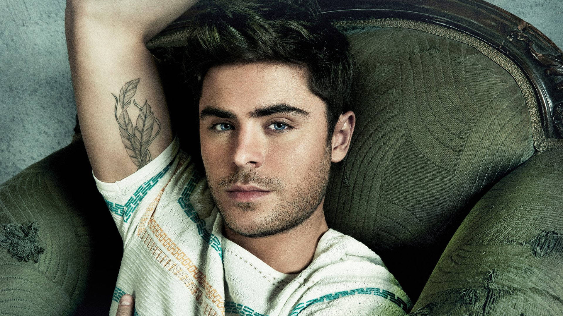 Zac Efron In Green Couch
