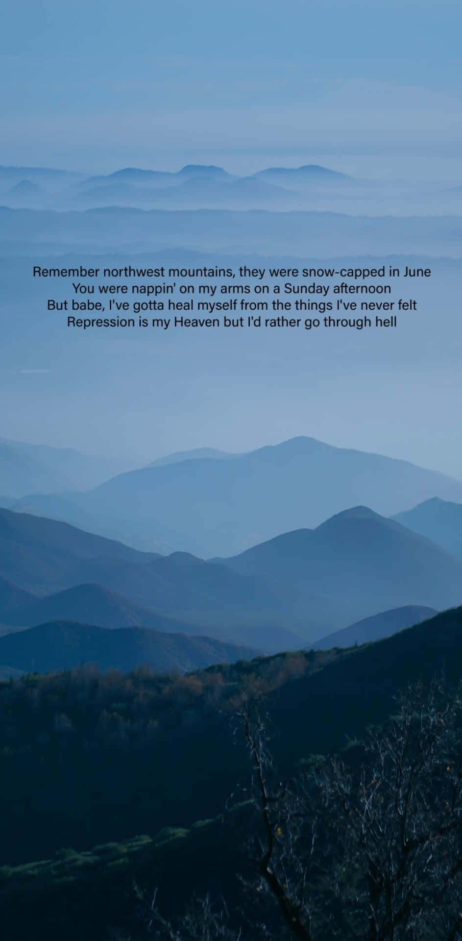Zach Bryan Mountain Quotes Wallpaper