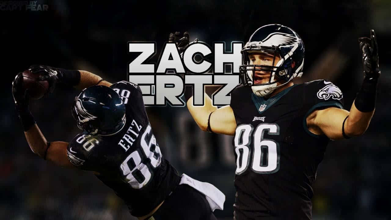 Zach Ertz Philadelphia Eagles Action Wallpaper