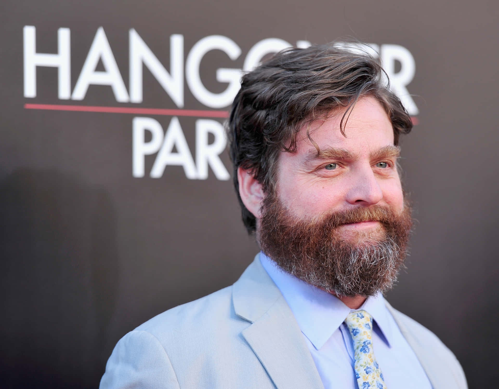 Actor Zach Galifianakis at the premiere of The Hangover Part II in 2011 Wallpaper