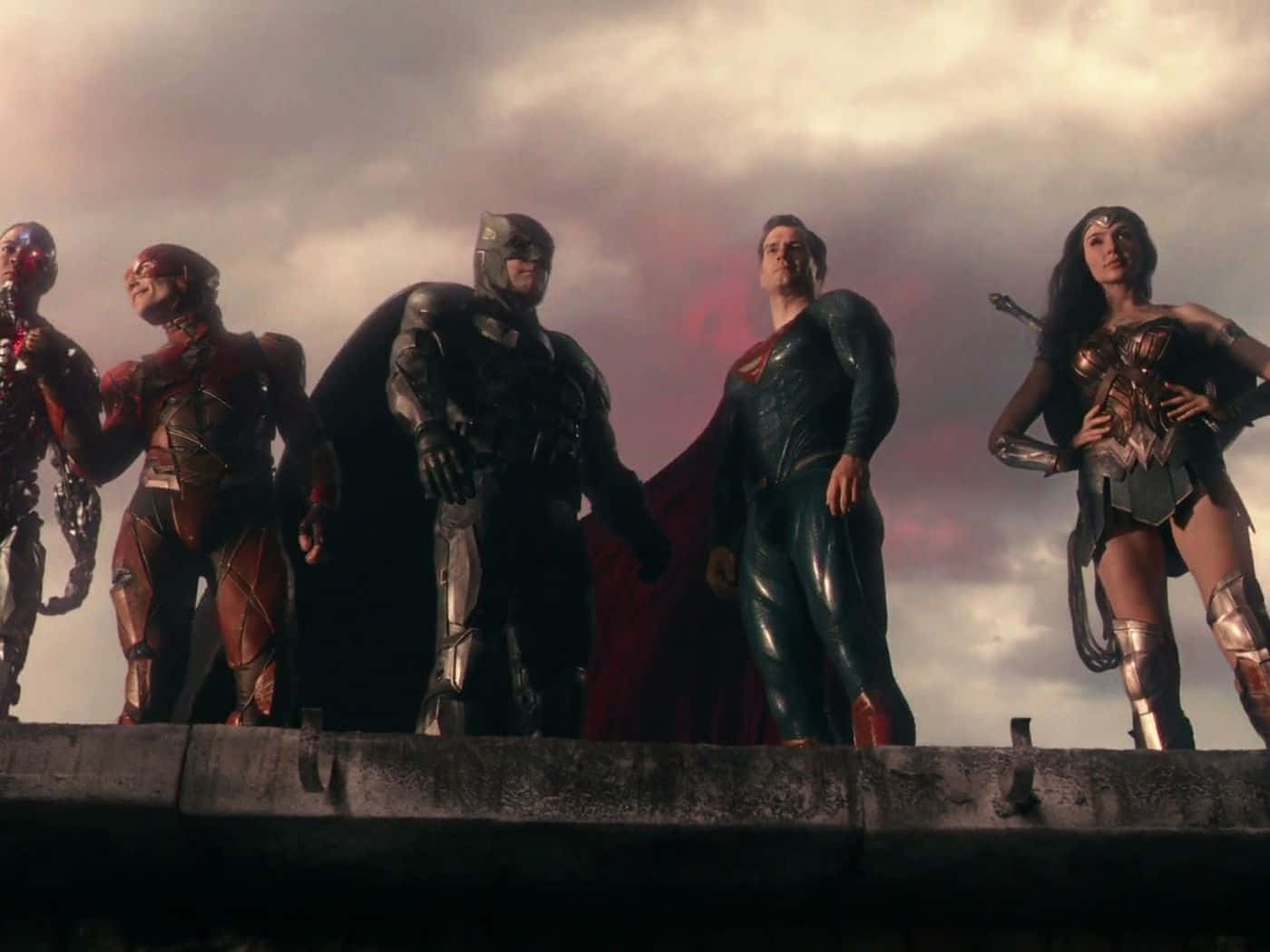 Heroes Unite in Zack Snyder’s Justice League Wallpaper