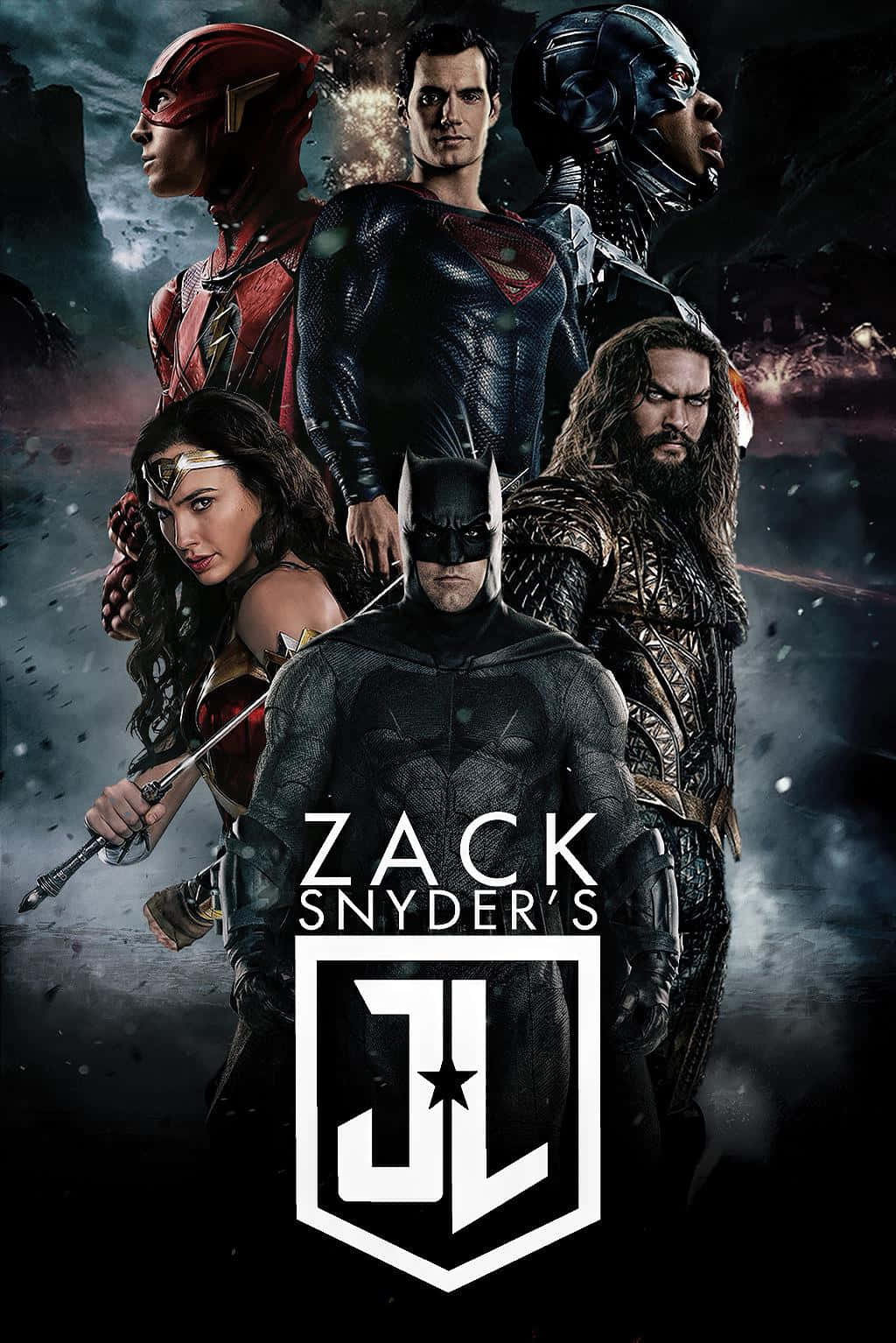 Einposter Für Zack Snyders Justice League. Wallpaper