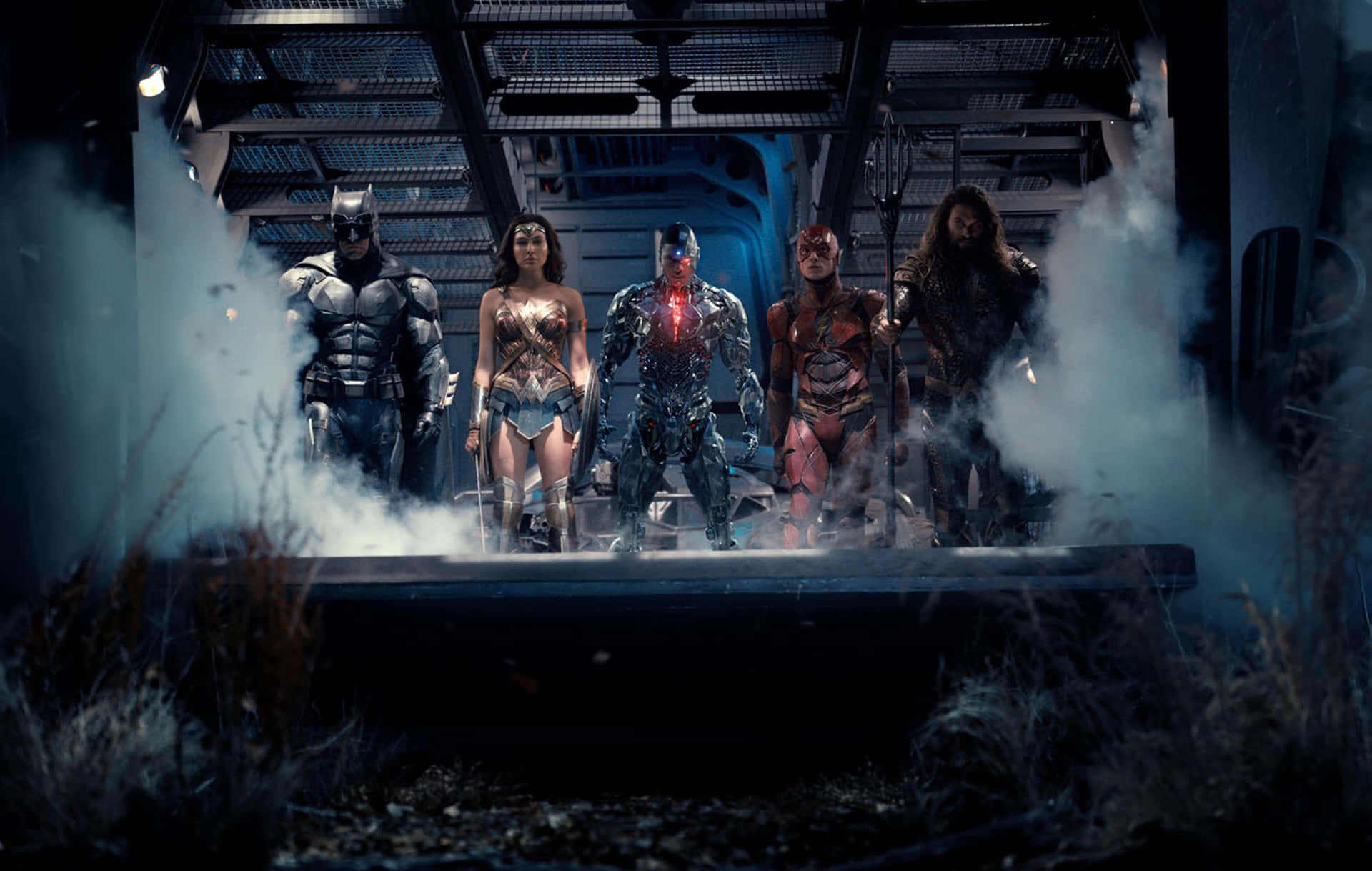 Immaginedi Gal Gadot, Ben Affleck E Jason Momoa In Zack Snyder's Justice League Sfondo