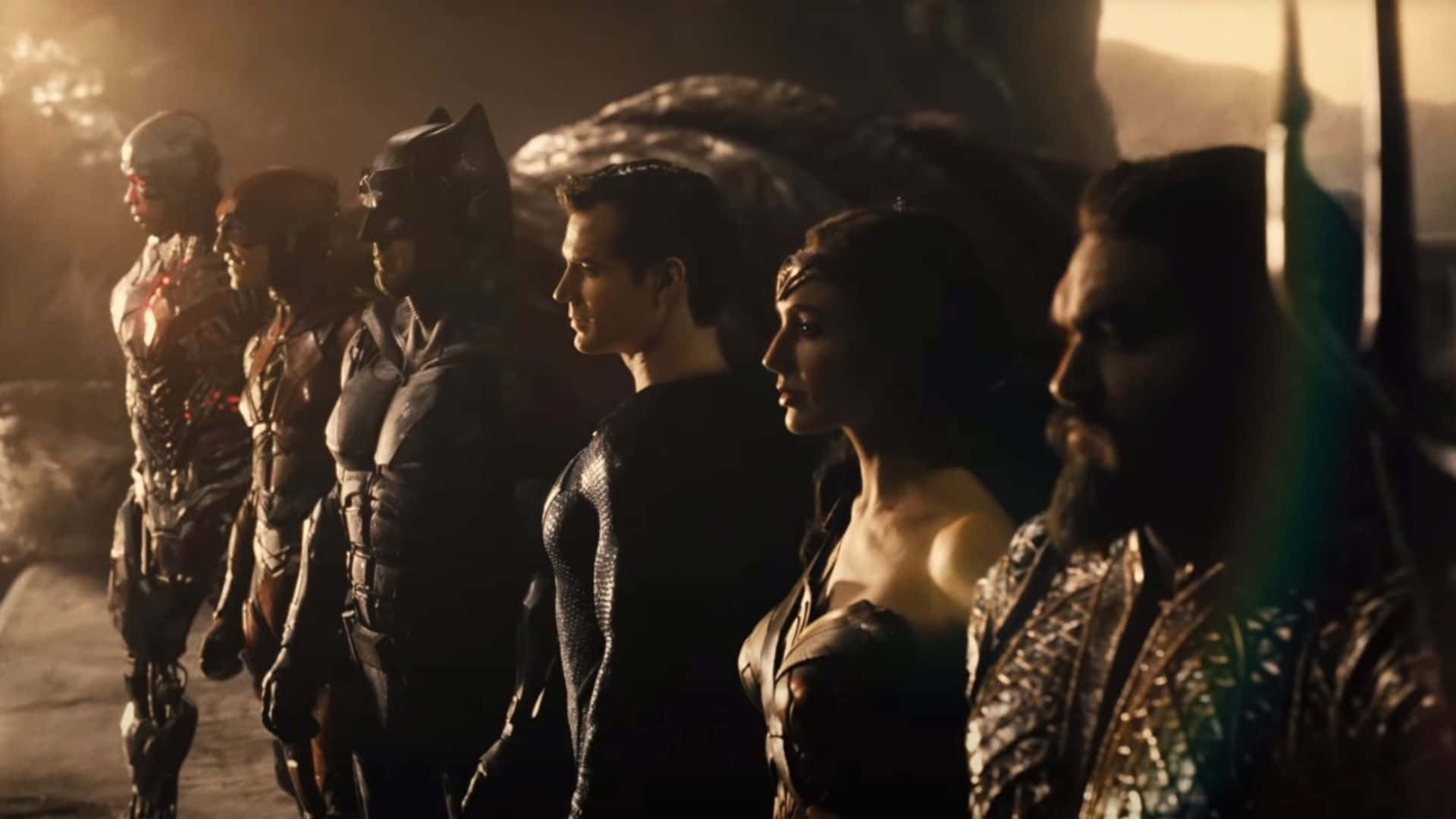 Prepare to stand against the strength of an army in Zack Snyder's Justice League Wallpaper