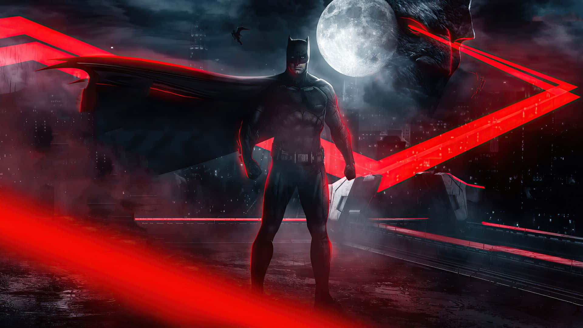 Benaffleck Come Batman In Justice League Di Zack Snyder Sfondo