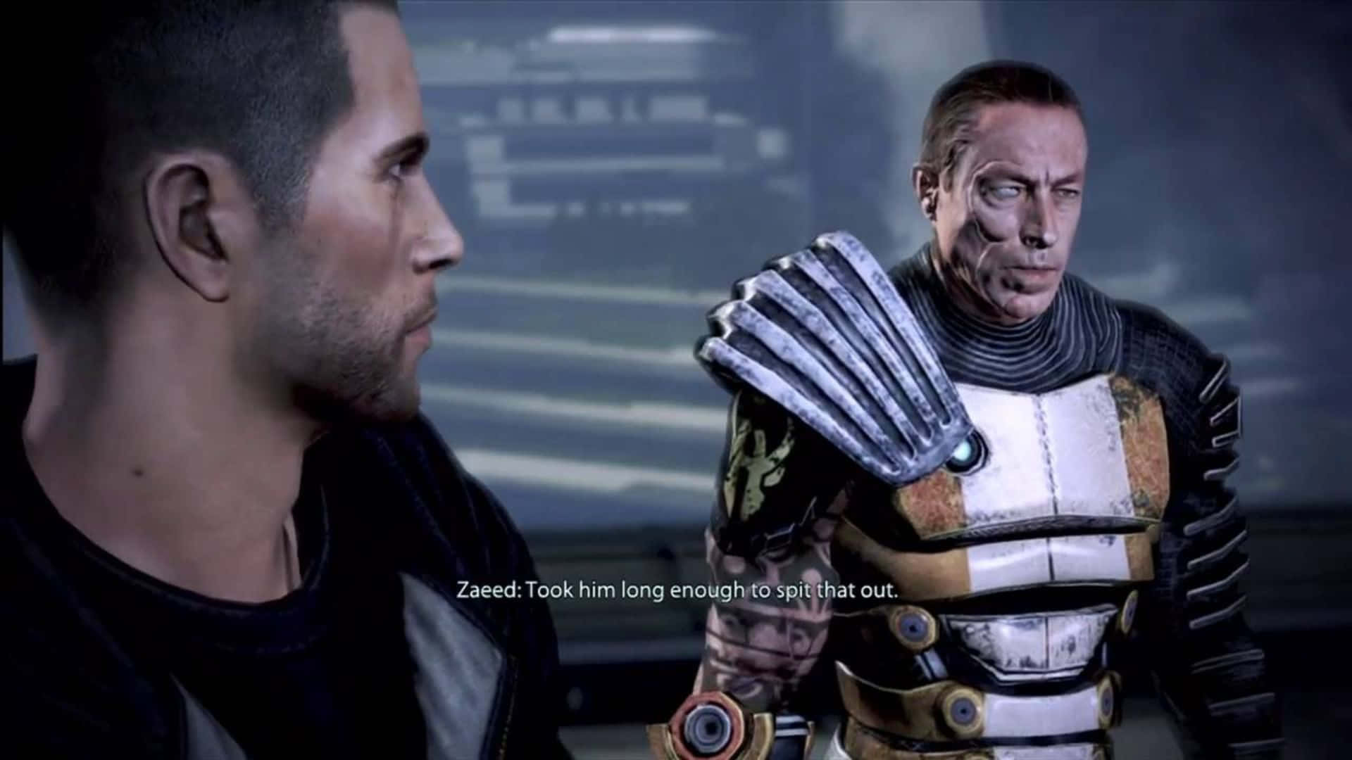 Zaeed Massani, the feared bounty hunter from the Mass Effect series Wallpaper