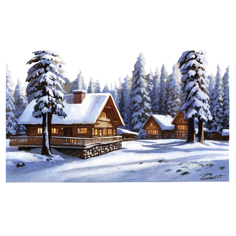 Zakopane Winter Scene Png Vrh PNG