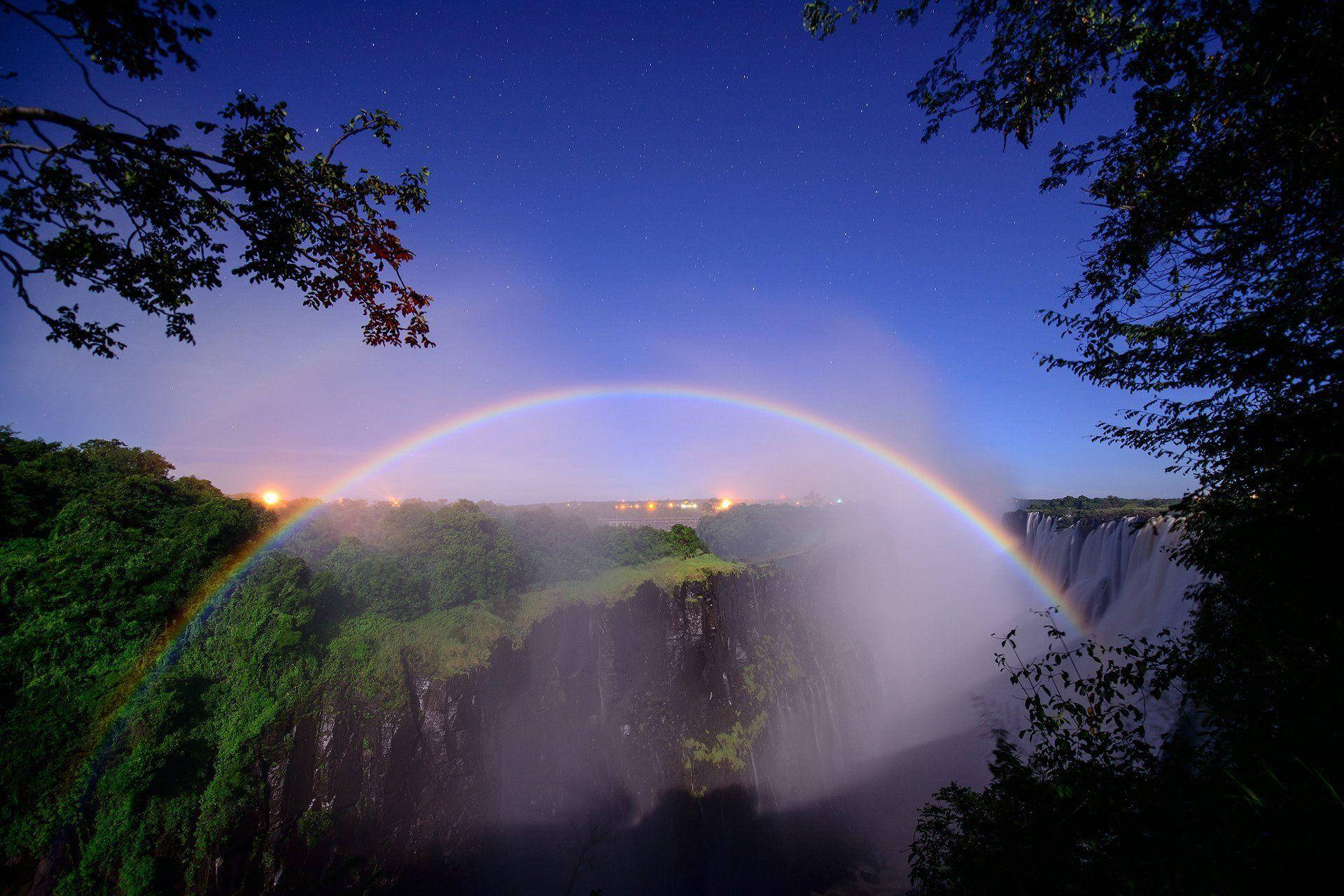Zambia Rainbow Night Sky Background