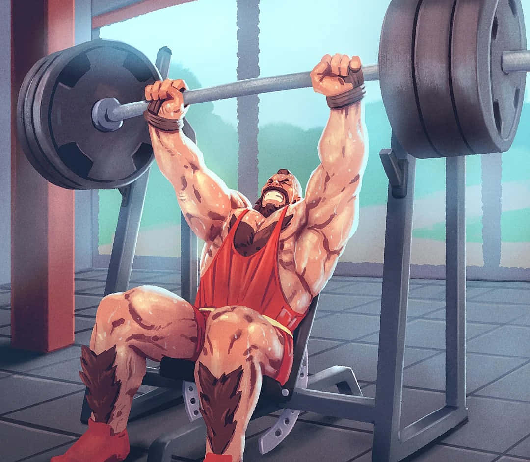 Zangief Weightlifting Street Fighter Wallpaper