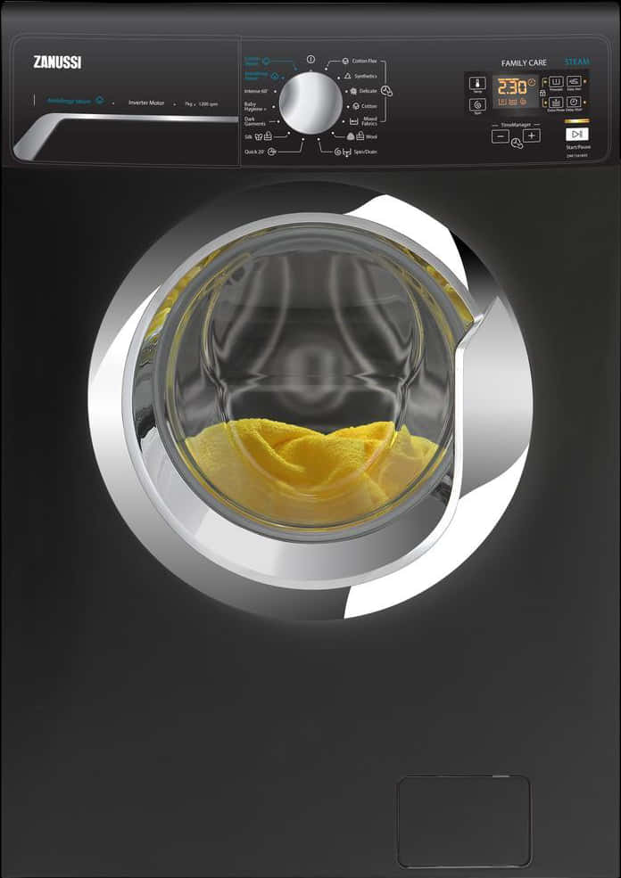 Zanussi Washing Machine Front View PNG