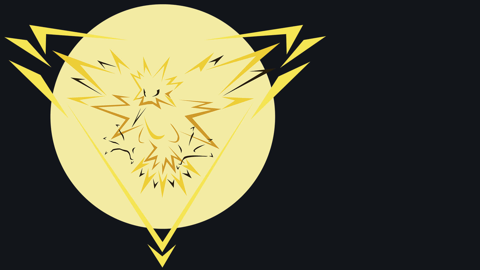 Zapdos Triangle Electricity Markers Wallpaper