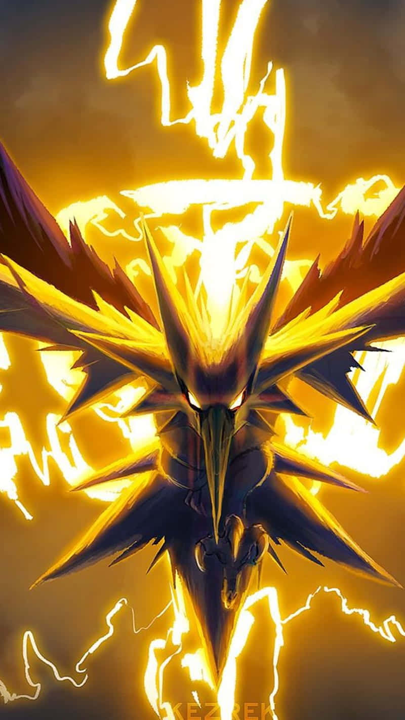 Zapdos With Lightning Bolts Wallpaper