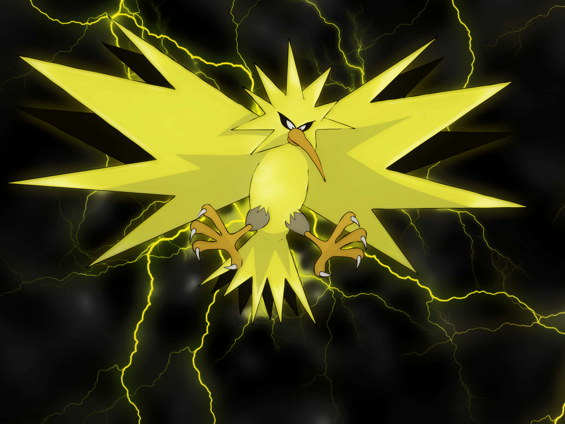 Zapdos With Open Claws Wallpaper