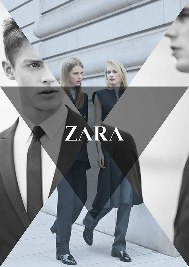 Zara fashion poster med statiske grafiske mønstre. Wallpaper