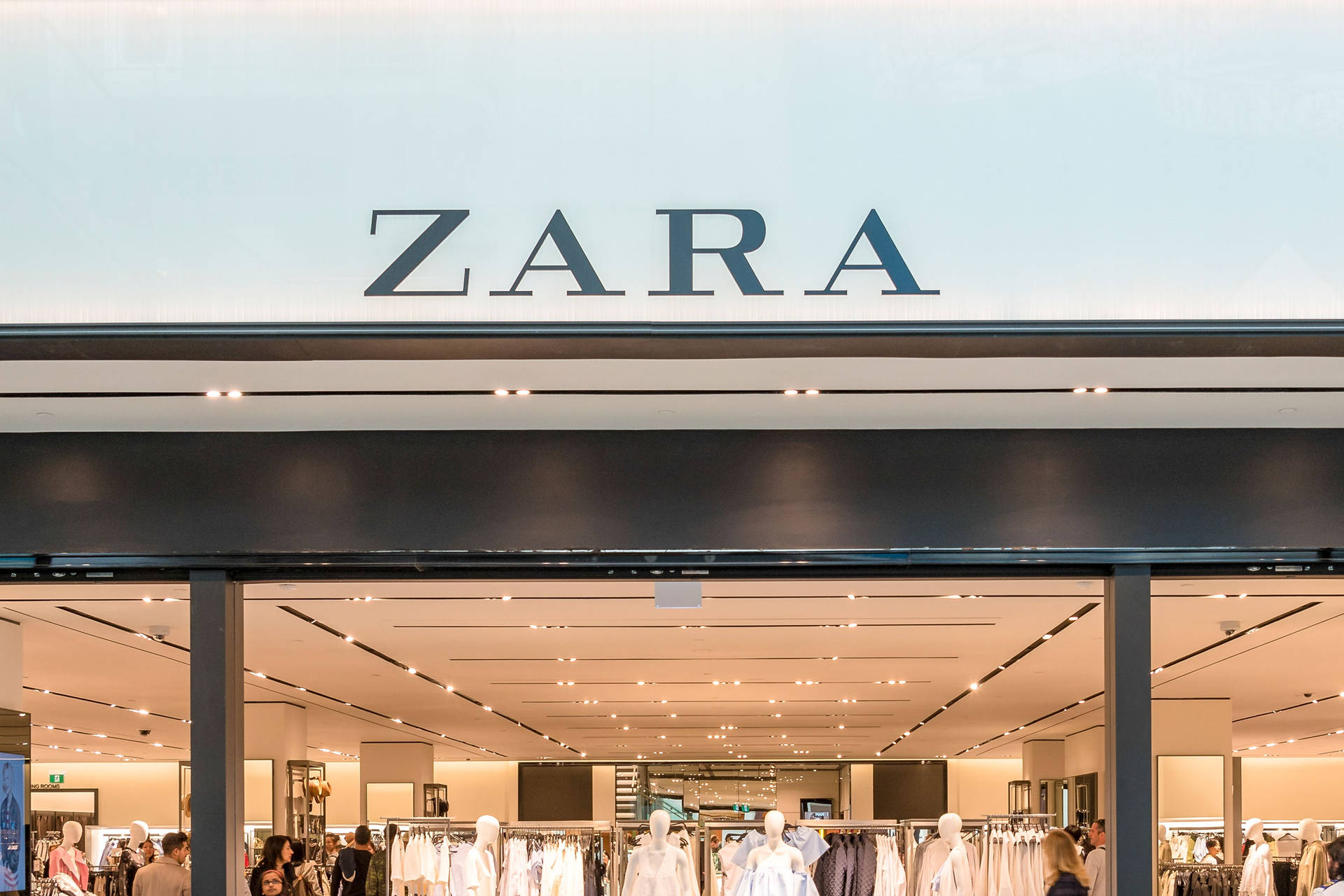 Zara Store Entrance Signage Wallpaper