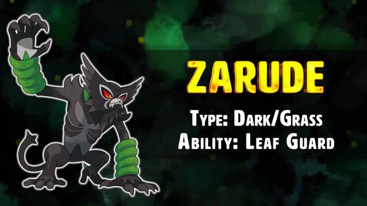 Zarude Pokémon Type Wallpaper
