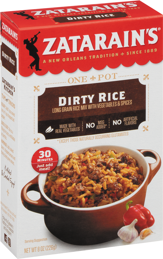 Zatarains Dirty Rice Box PNG