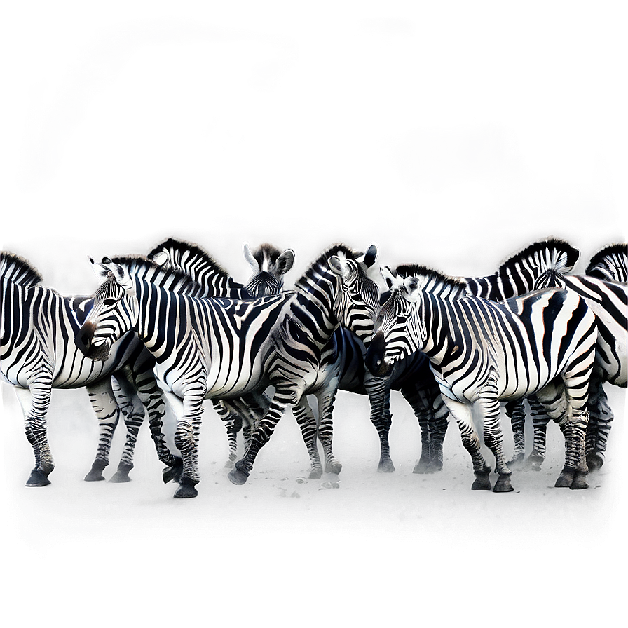 Zebra Herd Safari Png Kmu PNG