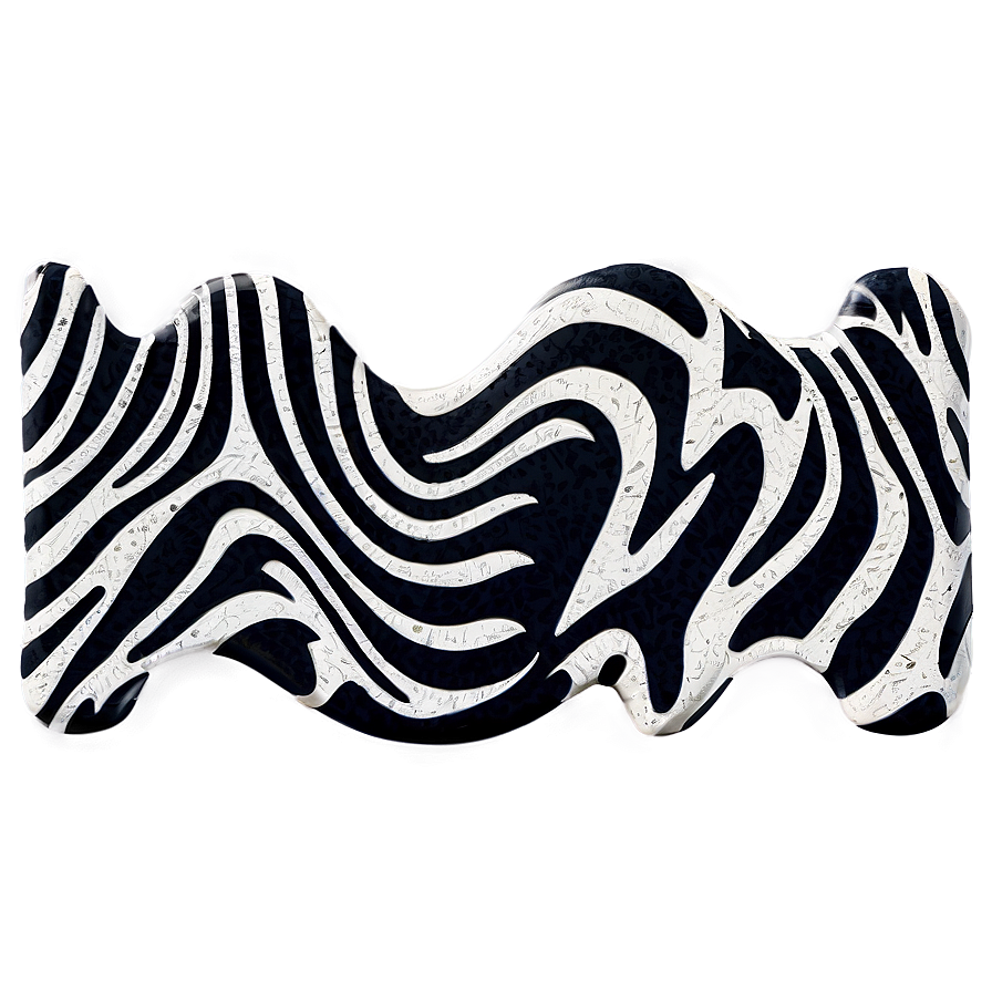 Zebra Print In Abstract Waves Png Big PNG