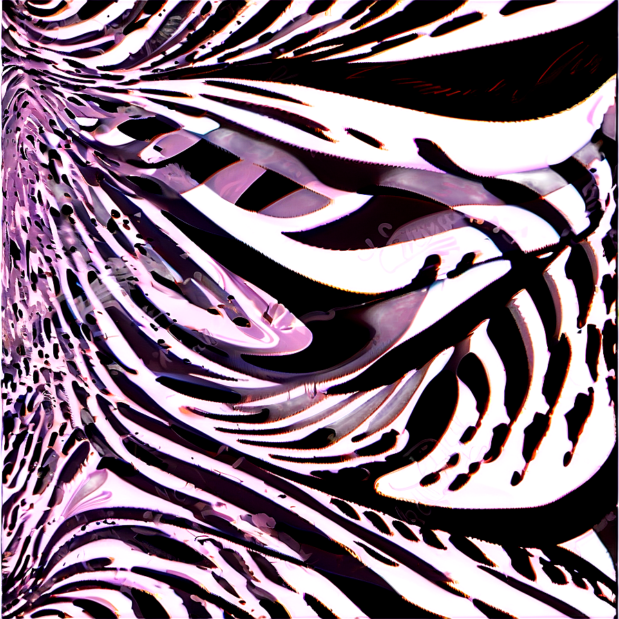 Zebra Print In Abstract Waves Png Jkf72 PNG