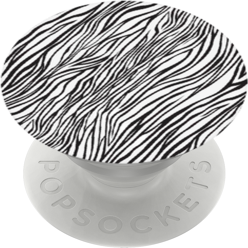 Zebra Print Pop Socket Design PNG