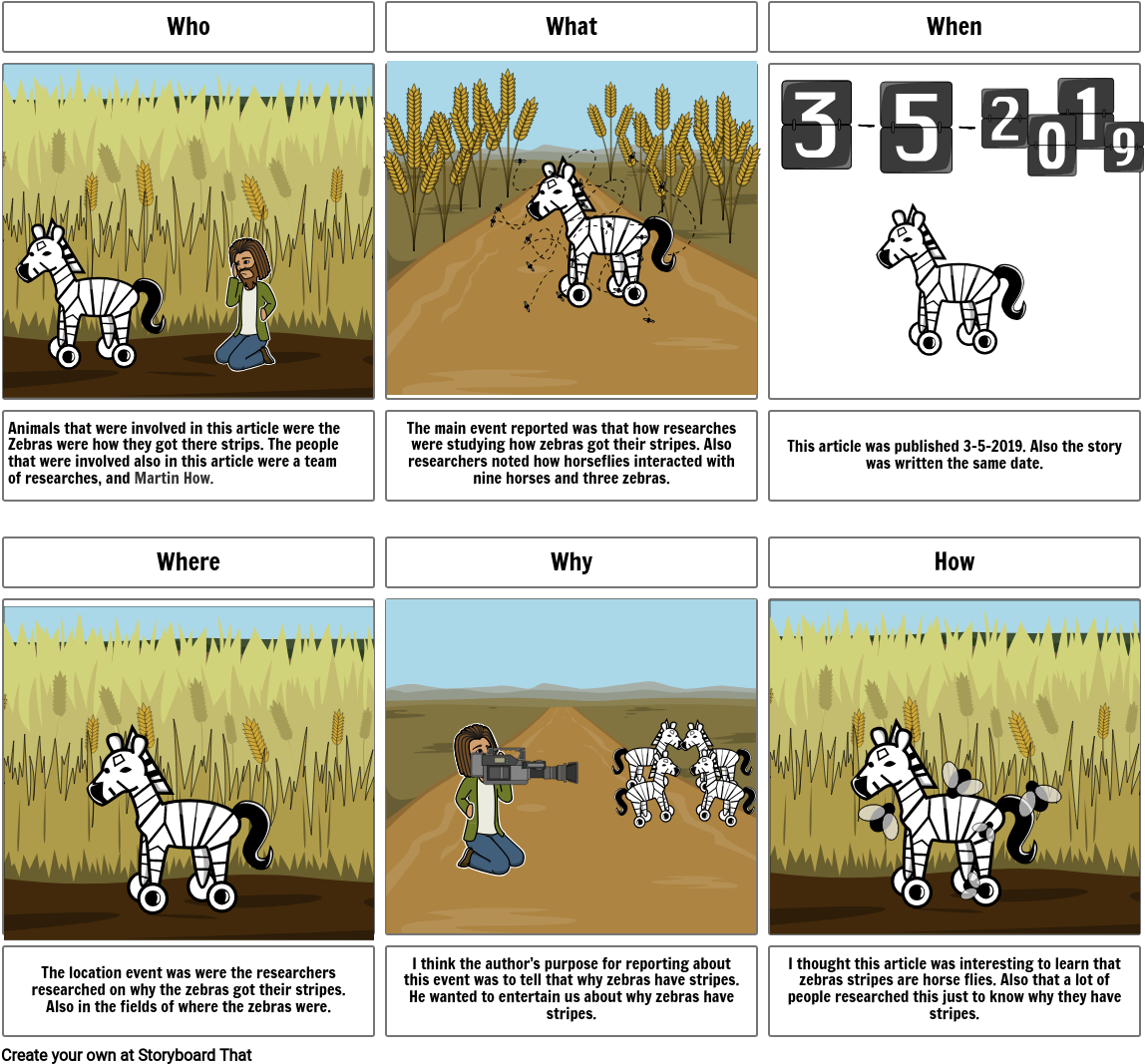 Zebra Research Comic Strip PNG
