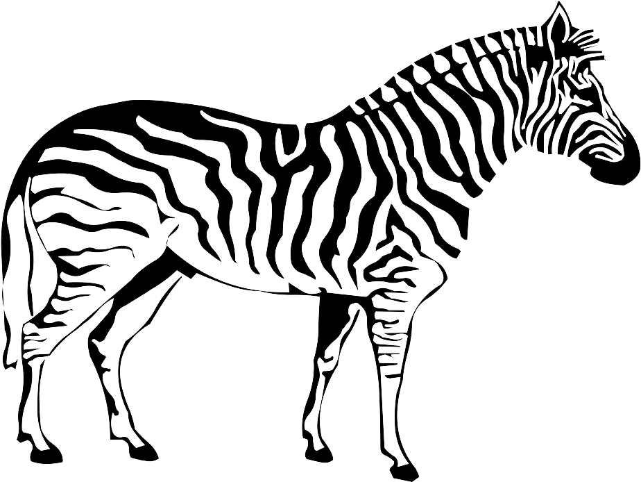 Zebra Silhouette Graphic PNG