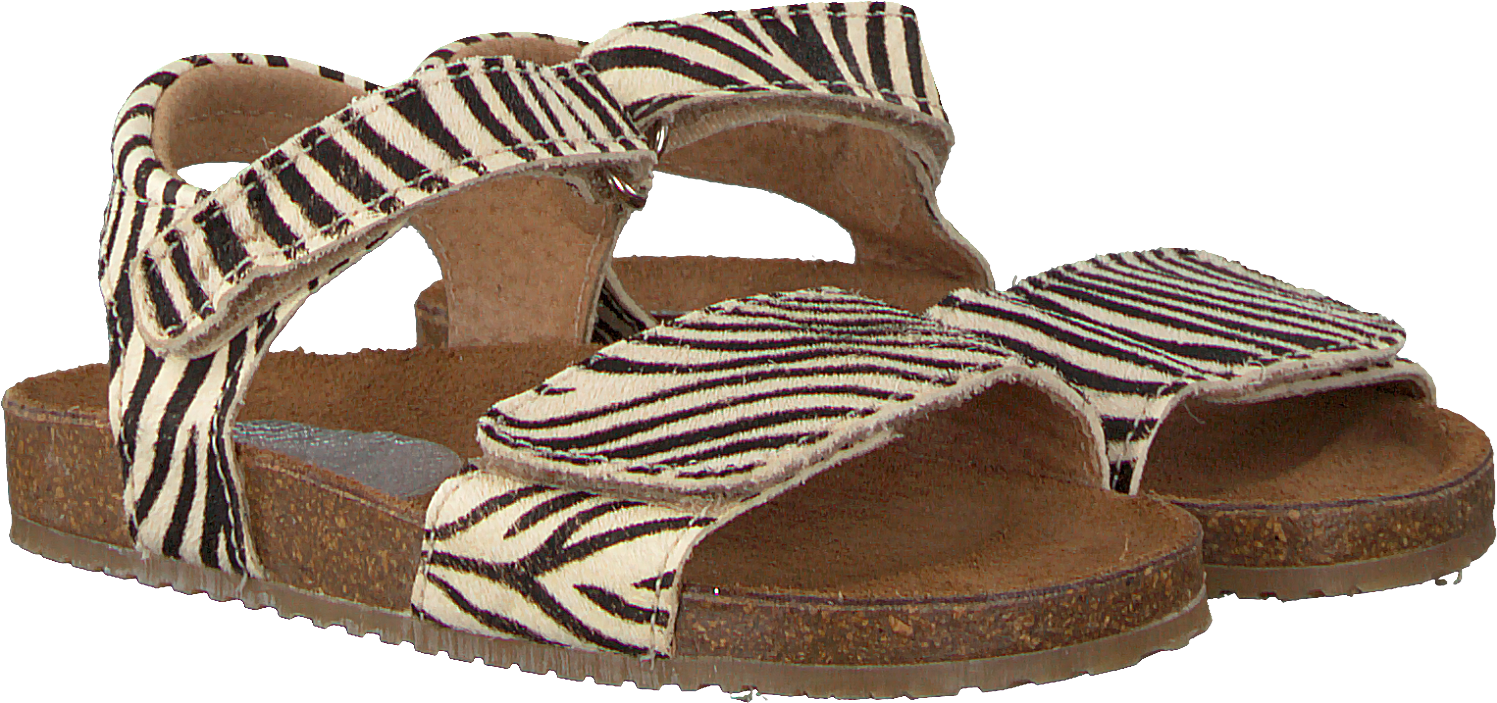 Zebra Stripe Platform Sandals PNG