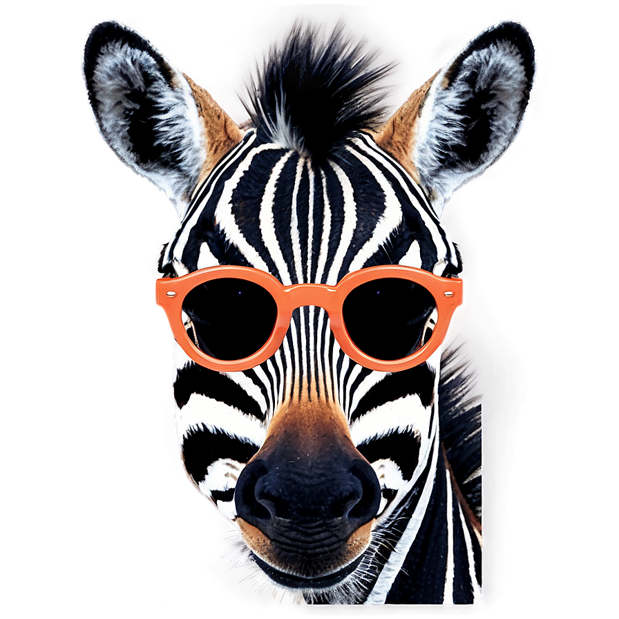 Download Zebra With Glasses Png 06112024 | Wallpapers.com