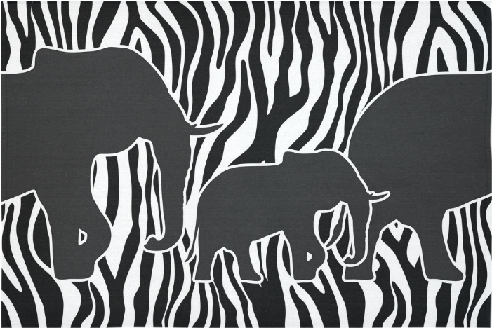 Zebraand Elephant Optical Illusion PNG