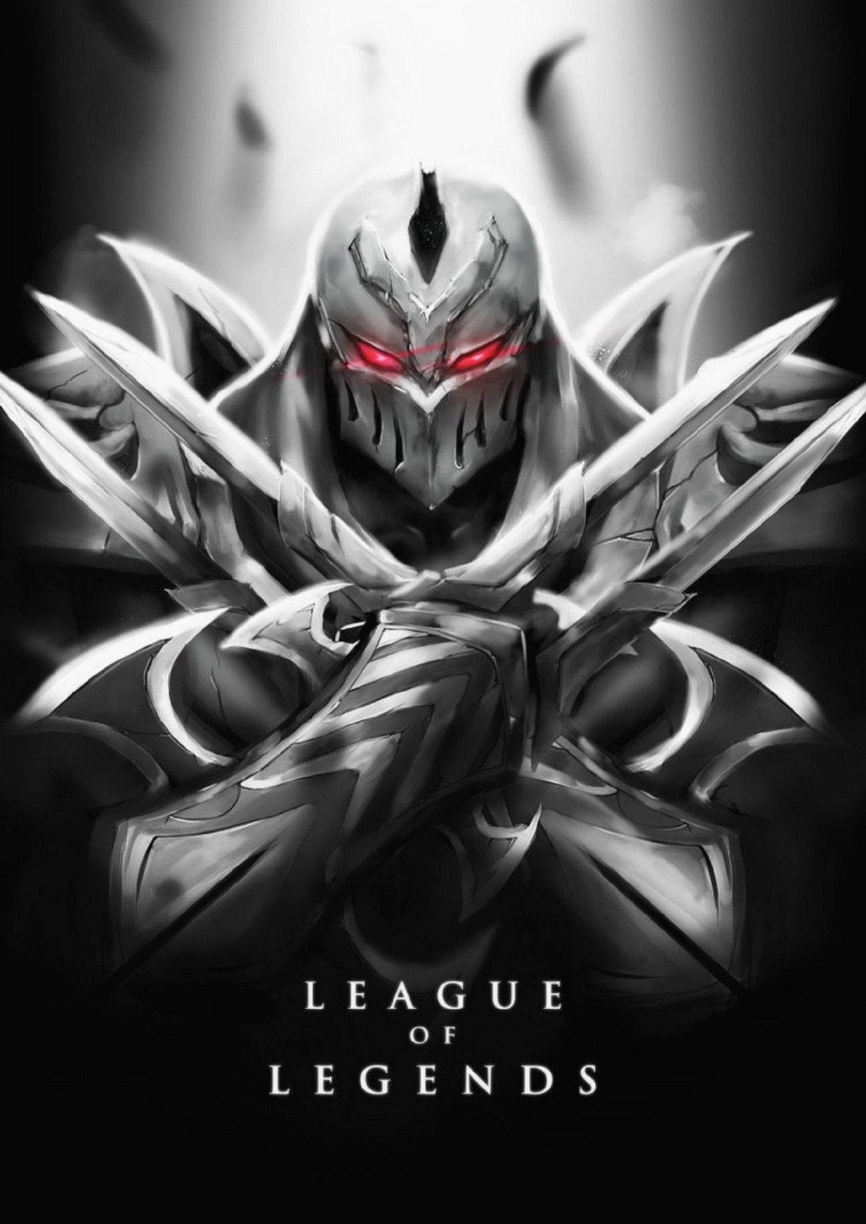 Zed In League Of Legends Logo Wallpaper