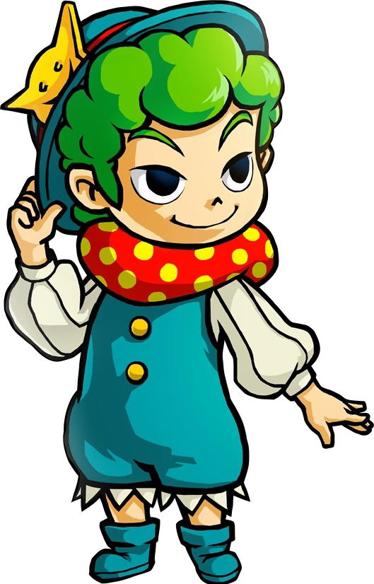 Zelda Animated Characterwith Green Hairand Scarf PNG