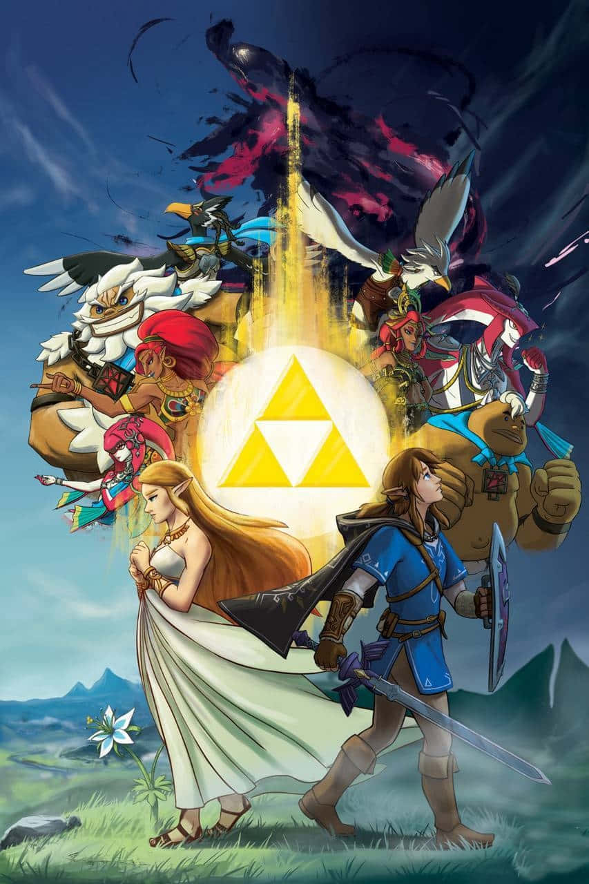 Udforsk verden Hyrule i The Legend of Zelda: Breath of the Wild. Wallpaper