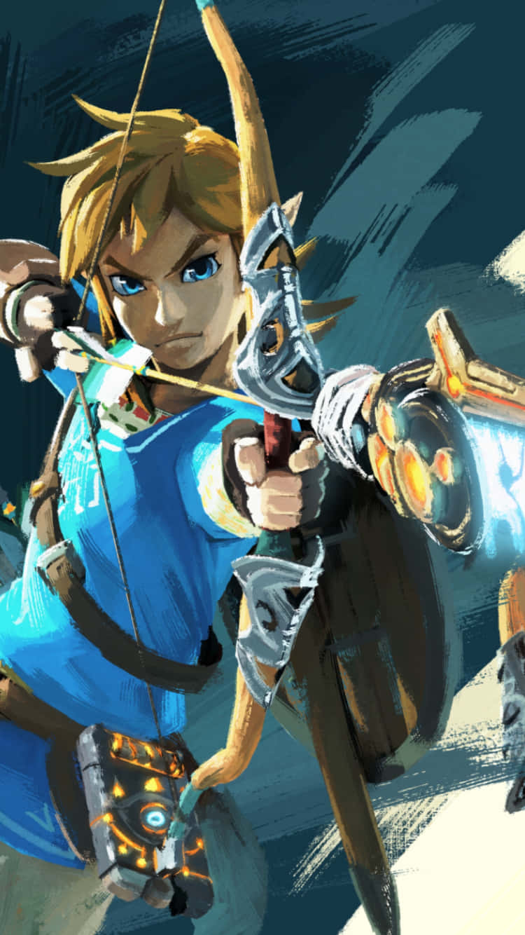 Link går på et stort eventyr i Legend of Zelda BotW. Wallpaper