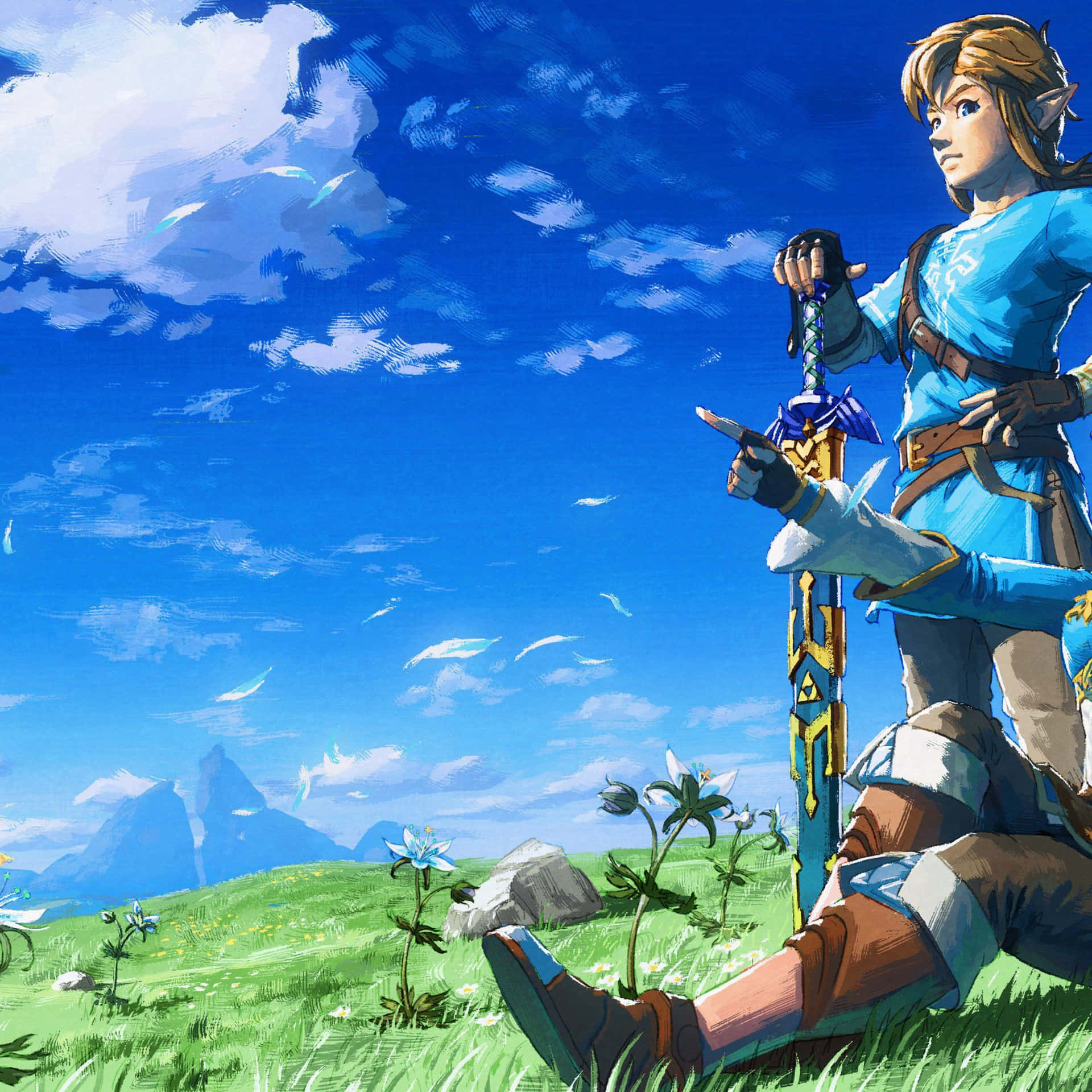 Experience the Trailblazing Adventure with "Zelda: Breath of the Wild" in 4K Wallpaper